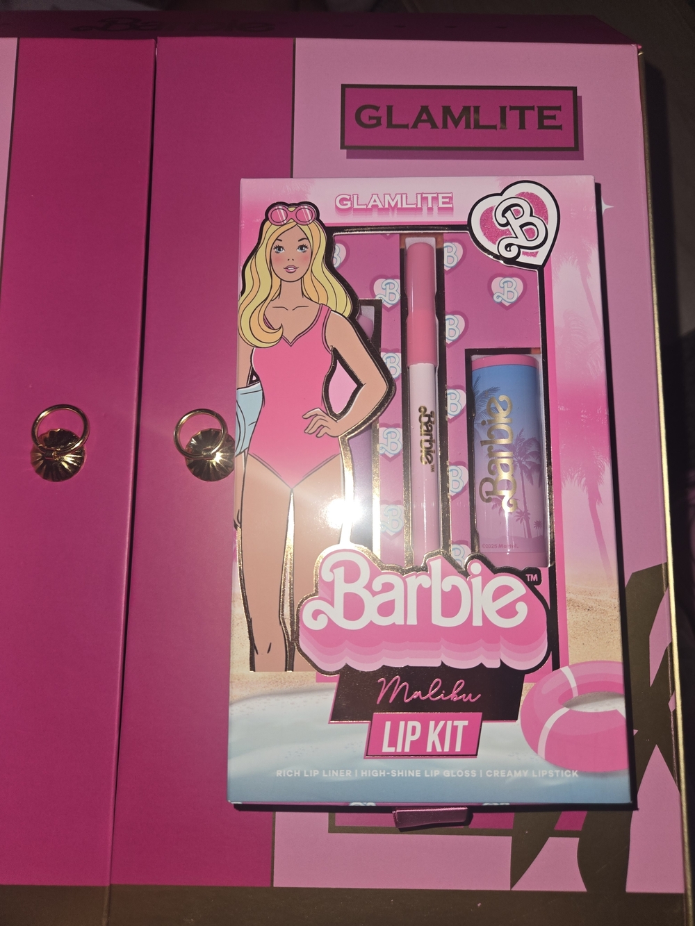 GlamLite Barbie Malibu Lip Kit — Soft Pink